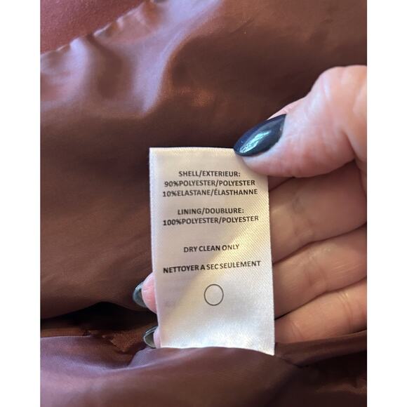 Vigoss Faux Suede Sz Medium Burgundy Moto Biker Jacket 3 Front Zippers Short - Picture 5 of 10